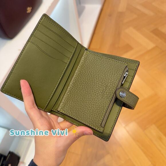 NWT Coach 2-in-1 Wallet Soft pebble Leather CCL70 Olive - Picture 3 of 6